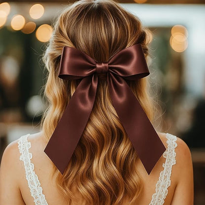 Fullive 1 1/2 Inch Brown Ribbon, 30 Yards Ribbon for Gift Wrapping, Polyester Ribbons for Flower Bouquet for Birthday Holiday Christmas Decorations DIY Bows Wrapping Bouquet Floral Arrangements