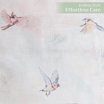 Maison d' Hermine Table Runner 100% Cotton Single Layer Table Runners 72 inches Long Decorative for Home Kitchen Dining Party Wedding Bridal Shower Spring Summer (Flying Birds, 14.50" x 72")