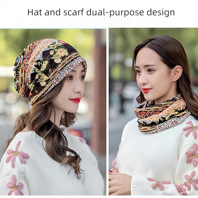Women's Slouchy Beanie Hat Chemo Caps Cancer Headwear Hats Turban Baggy Sleeping Cap Boho Hats