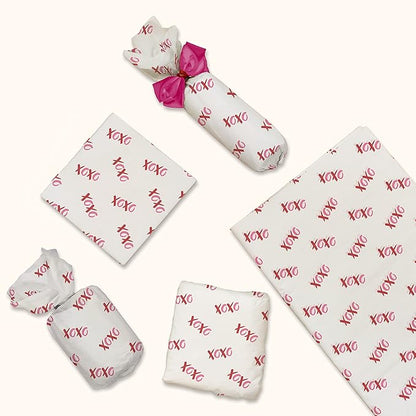 Pro Supply Global XOXO Printed Tissue Paper for Valentine's Day Gift Bags or Boxes and Wrapping - Bulk Decorative Art Tissue Paper for Packaging and Gifting | 24 Sheets 20" x 30"