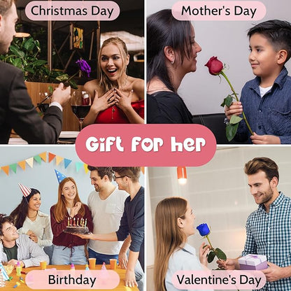 Yamonic Preserved Flower Rose Birthday Gifts for Women, Mothers Day Rose Flowers Gifts for Mom, Real Flower for Women, Grandma, Wife, Girlfriend Gifts for Christmas, Valentine's Day