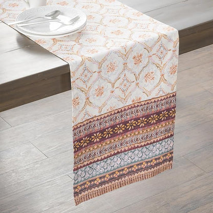 Maison d' Hermine Table Runner 100% Cotton Single Layer Table Runners 60 inches Long for Thanksgiving Christmas Decorations Home Kitchen Dining Party Wedding (Fair Isle, 14.5" x 60")
