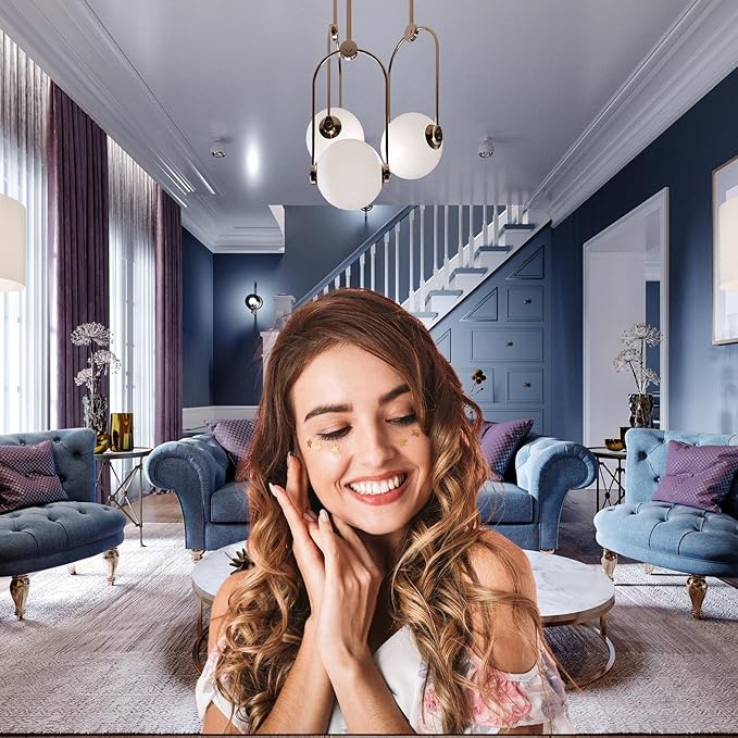 Luxury Living Room Backdrop Modern House Interior Photography Background Cozy Sofa Window Curtains Fashion Design Backdrop for Video Conference Zoom Meetings Home Office Background Props 15x8ft