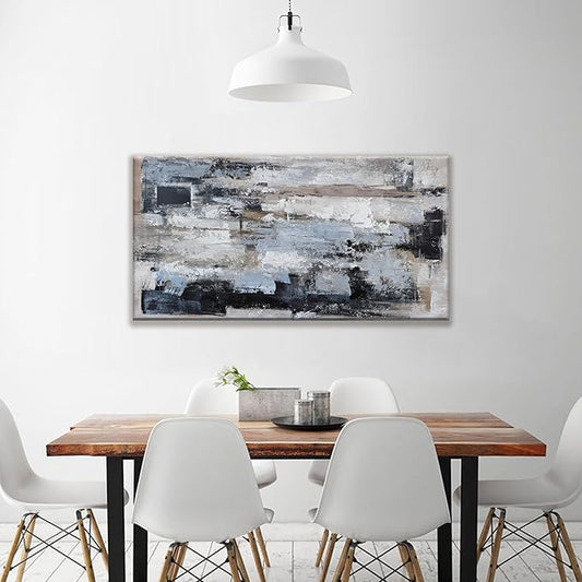 Canvas Wall Art Decor Modern Large Wall Art For Living Room Abstract Art Blue Black Wall Art Decor Canvas Art Work Decoration Abstract Wall Art Prints For Bedroom Office Kitchen Wall Decor 20" x 40"