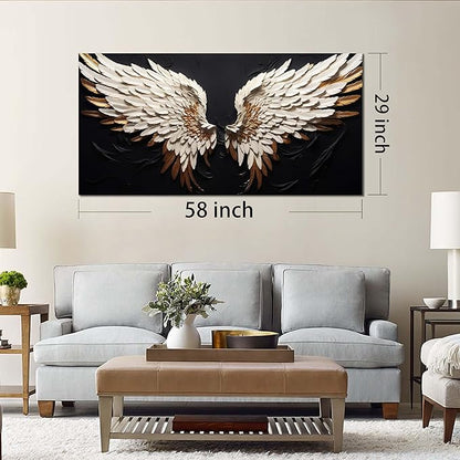 Wall Decor for Bedroom White and Gold Pictures for Wall Decor Office Wall Art for Living Room Large Size 29" x 58"