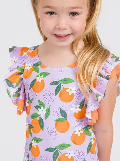 RuffleButts® Baby/Toddler Girls Ruffle Strap One Piece Swimsuit w/UPF 50+ Sun Protection