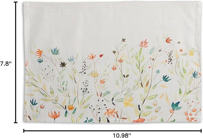 Maison d' Hermine Placemats Set of 2 100% Cotton Washable Cloth Place Mats, Reusable Table Mats for Kitchen Dining Decoration, Party, Wedding, Restaurant Spring/Summer (Colmar, 13" x 19")