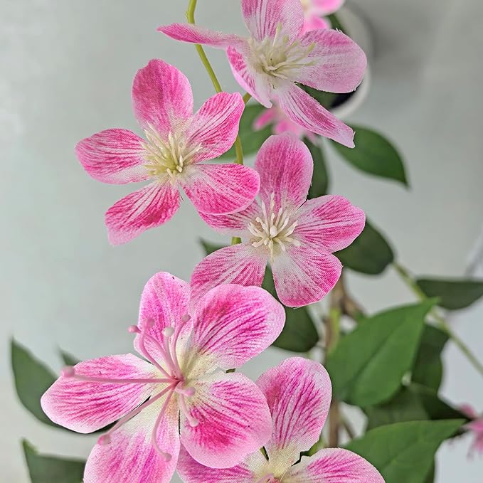 Artificial Jasmine Tree 6ft Black Flower Pot Fake Trees, Lifelike Artificial Trees with Natural - Looking Blooms, Perfect for Any Space