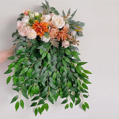 24PCS Italian Ruscus Greenery 54cm Artificial Greenery Stems Leaf Greenery Garland for Wedding Arch Flowers Centerpieces for Tables Balloon Arch Home Decor