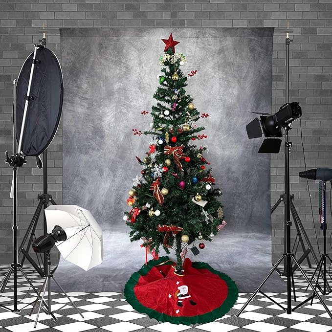 Abstract Professional Photography Backdrop for Portrait Photo Props Booth Background Photoshoot Studio with Polyester Fabric Roller Pocket on Top (8x10ft,Grey,No Stand)