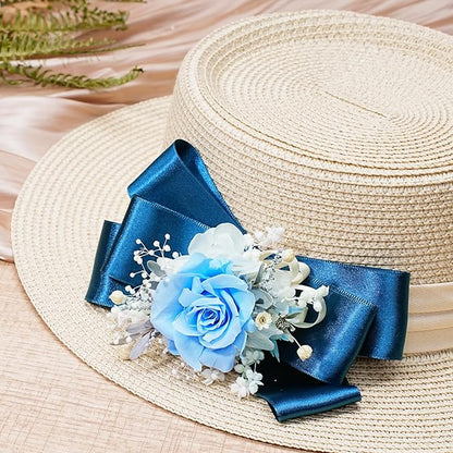 LaRibbons Navy Satin Ribbon 1 Inch 25 Yards Luxury Double Faced Blue Silk Ribbon for Flower Bouquet Crafts Gift Wrapping Wedding Party Graduation Decoration