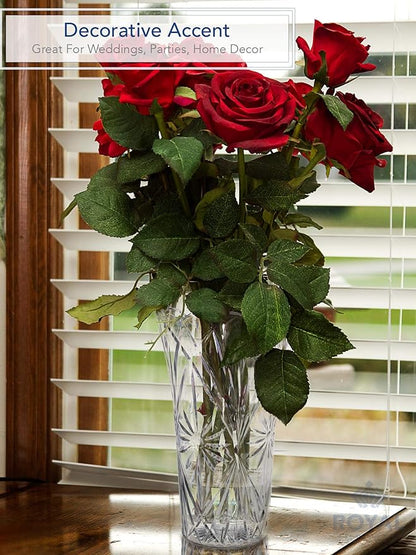 Royal Imports Flower Acrylic Vase Decorative Centerpiece for Home or Wedding Non-Breakable Plastic - 10" Tall, 6" Opening - Clear