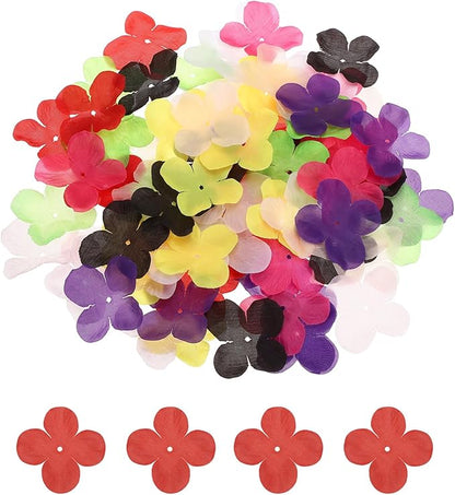 PATIKIL 1.8 Inch (4.5cm) Flowers Patch, 300Pcs Artificial Flowers Handmade Patches Silk Cloth Applique for Scrapbooking Wedding DIY Craft Supplies Card, Red