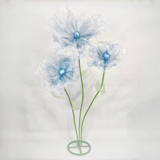 Giant Flower for Decoration, 70.87 inch Handmade Adjustable Artificial Organza Floral Decor for Wedding Birthday Baby Shower Christmas Party Backdrop Home Office Hotel Shop Window Display Props