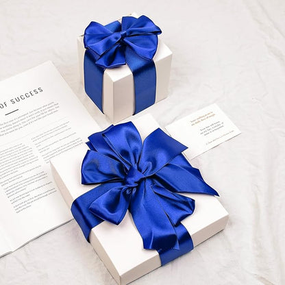 Royal Blue Satin Ribbon, Double Faced 2 Inch X 25 Yards Royal Blue Ribbon, Premium Satin Ribbon for Gift Wrapping, Crafts, Hair Bow Making, Sewing, Flower Bouquet, Wedding Party Decor