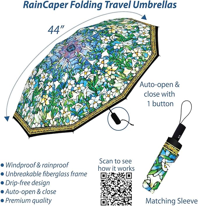 RainCaper Folding Travel Umbrellas