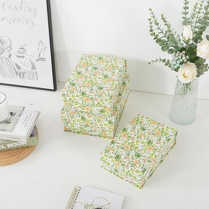 Soul & Lane Decorative Cardboard Storage Boxes, Set of 3 Floral Pattern Keepsake Boxes with Magnetic Closure, Nesting Memory Storage for Organizing and Home Décor, Garden Rose