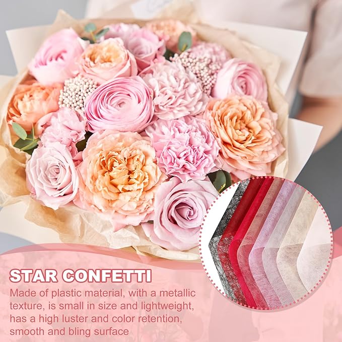 YELARXI Flower Wrapping Paper, Cotton Wrapping Flower Paper, Non-Woven Waterproof Floral Bouquet Wraps - Fitting for (Florist Supplies/Gift) 22 x 22 Inch & 40 Pack & Brown