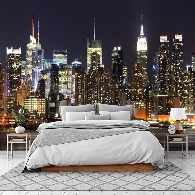 Cliouar-New York City Skyline viewed from Weehawken New Jersey Peel and Stick 160" x 114"