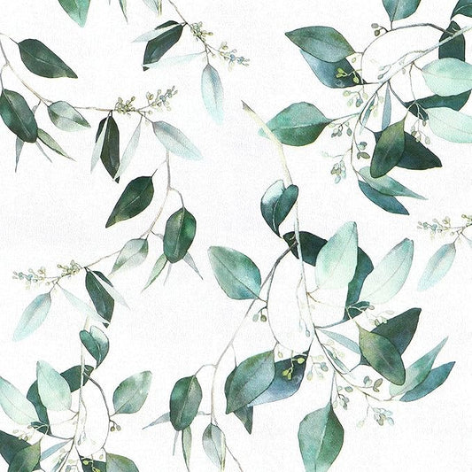 Erfoni Green Leaf Peel and Stick Wallpaper Floral Contact Paper for Bathroom 17.7inch x 197inch Eucalyptus Wallpaper Peel and Stick Vintage Flower Decorative Removable Wall Paper Vinyl Roll