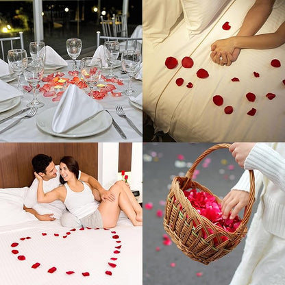 1500 PCS Separated Artificial Champagne Rose Petals for Romantic Night for her Set,Faux Champagne Flower Petals for Flower Girl,Weddings,Party,Romantic Decoration(Ready-to-use)