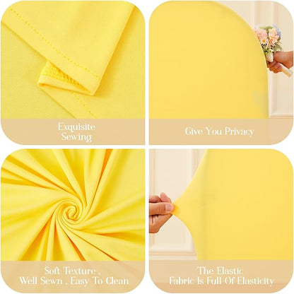 Rainbow Arch Backdrop Cover 6FT 5FT 4FT Stretchy Wedding Arch Covers Set of 3 Spandex Fitted Blue Yellow Red Fabric Backdrop Cover for Party Baby Shower Birthday Decoration
