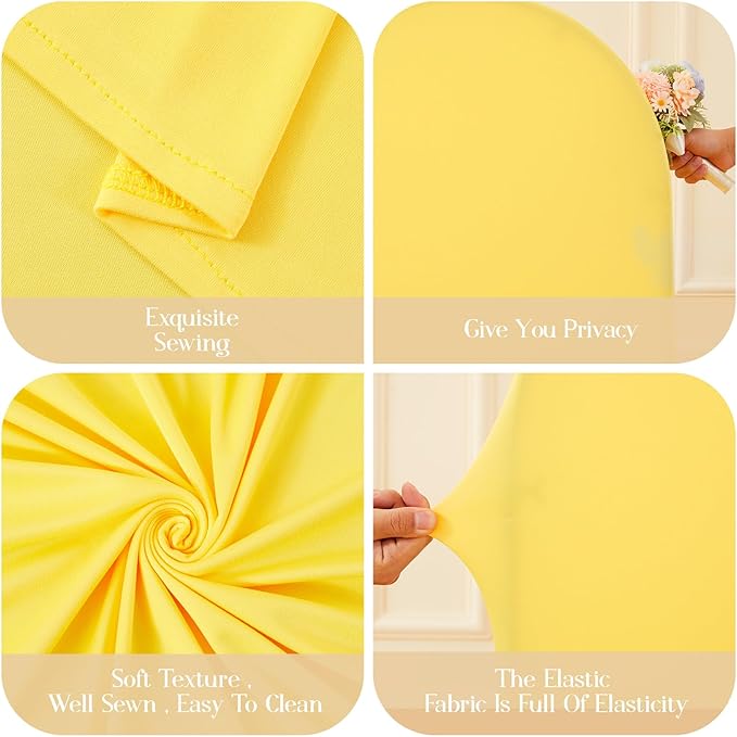 Rainbow Arch Backdrop Cover 7.2FT 6.6FT 6FT Stretchy Wedding Arch Covers Set of 3 Spandex Fitted Blue Yellow Red Fabric Backdrop Cover for Party Baby Shower Birthday Decoration
