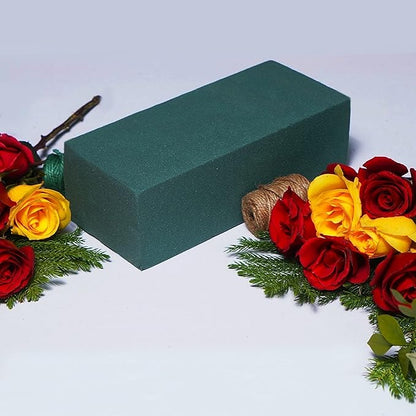 Large Pack of 3 Dry and Wet Floral Foam Blocks for Fresh and Artificial Flowers, Each (7.8” L x 3.5” W x 2.4” H), for Wedding, Birthdays, Home, Office, and Garden Decorations