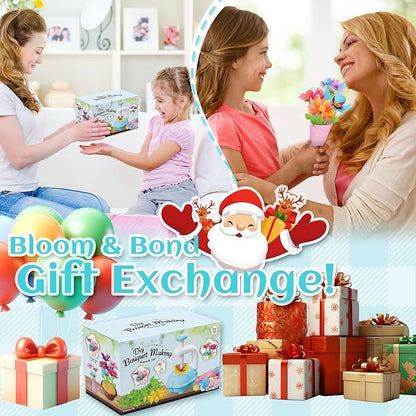 Kufanda Arts and Crafts for Kids 4-6, Toddler & Creative Fabric Flower Bouquets Toys for 4-8 Year Old Kids, Ideal Christmas Gifts for Granddaughters & Craft Lovers, Educational Fun DIY Activity Set