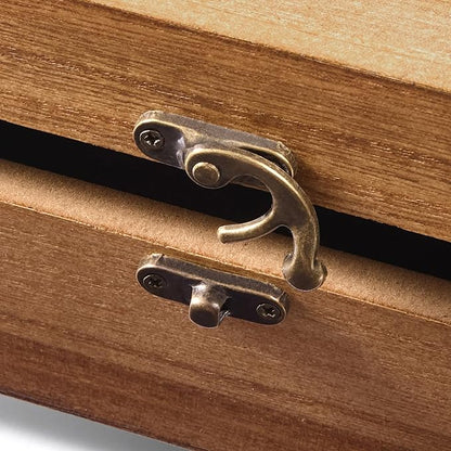 Let's Make Memories Personalized Wooden Keepsake Box With Hinged Lid - Wood Memento Box - Decorative Storage - Home Decor - For Couples, Wedding, Newlyweds - Laser Engraved - LOVE