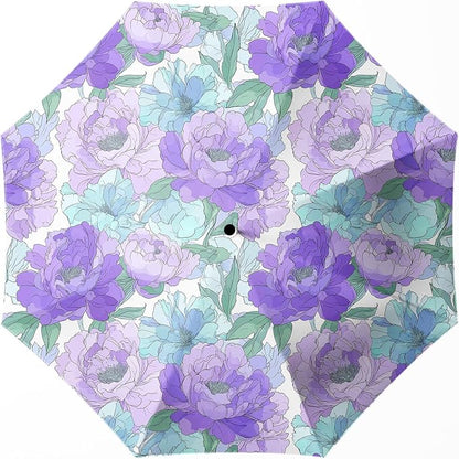 Small Compact Travel Automatic Folding Umbrella for Women, Portable Lightweight, Rain, Wind, UV Sun Shade