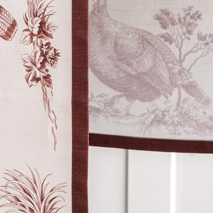 Maison d' Hermine Table Runner 100% Cotton Single Layer Table Runners 108 inches Long for Thanksgiving Christmas Decorations Home Kitchen Dining Party Wedding (Holy Jouy - Brown, 14.5" x 108")