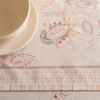 Maison d' Hermine Tablerunner 100% Combed Cotton Premium Table Runner Decorative Table Covers, Dining, Wedding, Banquet, Buffet, Society Florals, Double Layer - (14.50"x108")