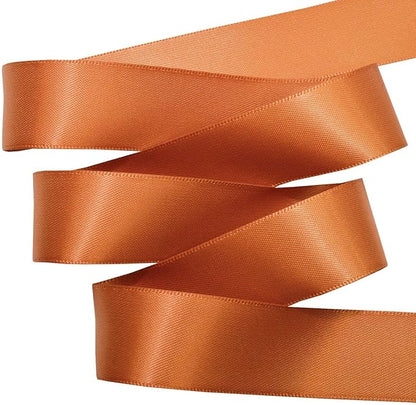 Morex Ribbon Double Face Satin Ribbon 7/8" X 50 YD Copper Ribbon for Gift Wrapping, Birthday Gift Cards, Satin Dress for Women, Silk Ribbons for Crafts, Wedding Gifts for Couple