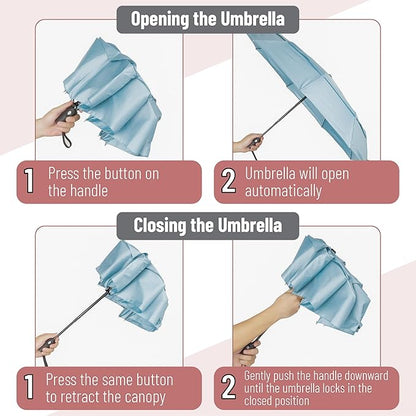 Mr. Pen- Windproof Travel Umbrella, Automatic Umbrellas for Rain, Compact