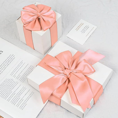 Premium Double Faced Satin Ribbon, 2 Inch X 25 Yards, Peach, Perfect for Gift Wrapping, Crafts, Wedding Decor