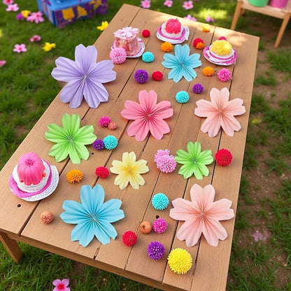 9 Piece Set Paper Flowers Decorations for Wall,3 Sizes 8-14 inch Flower Decor Flower Wall Giant Flowers for Decoration,Classroom Decor