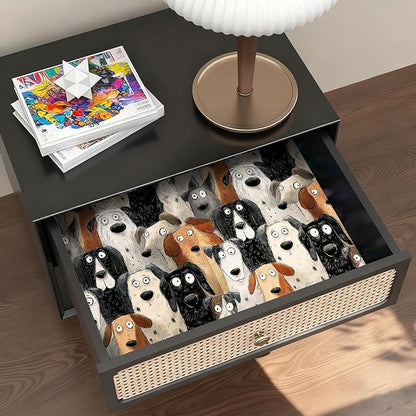 Cute Animal Peel and Stick Contact Paper Funny Modern Dog Funky Removable Wallpaper 17.7" x 118.11" Wall Paper Watercolor Self Adhesive for Classroom Bedroom Laundry Room Bathroom
