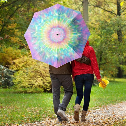 Small Compact Travel Automatic Folding Umbrella for Women, Portable Lightweight, Rain, Wind, UV Sun Shade