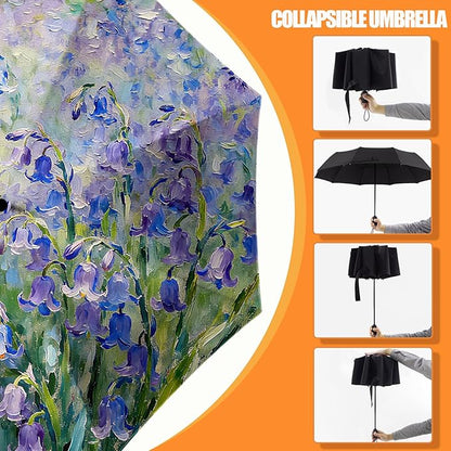 Small Compact Travel Automatic Folding Umbrella for Women, Portable Lightweight, Rain, Wind, UV Sun Shade