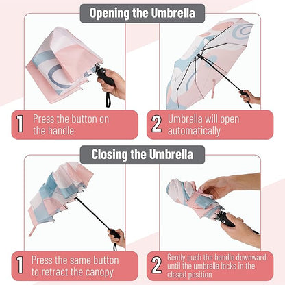 Mr. Pen- Windproof Travel Umbrella, Automatic Umbrellas for Rain, Compact