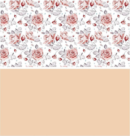 WRAPAHOLIC 30 Inch Reversible Floral Wrapping Paper - 30 Inch X 100 Feet Jumbo Roll Beautiful Pink Floral Design, Perfect for Wedding, Mother's Day, Birthday, Baby Shower