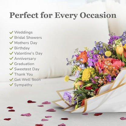 the florist Supply 20 Sheets Premium Flower Wrapping Paper | Waterproof Flower Wrapping Paper for Bouquets | Double Sided Floral Bouquet Sheets | DIY Gifts Borderline White/Gold