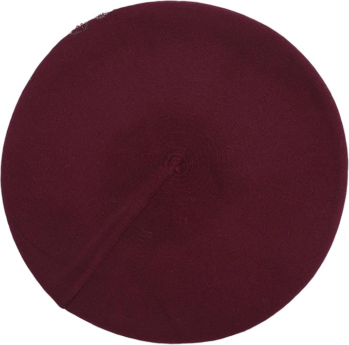 Winter Women French Beret Hat Kaschmir Solid Color Knitted Berets