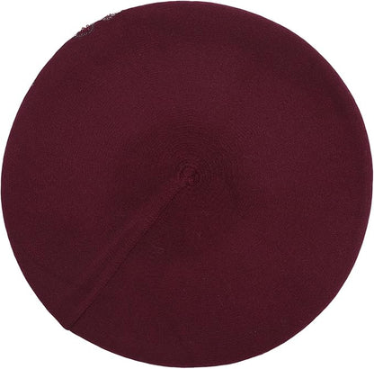 Winter Women French Beret Hat Kaschmir Solid Color Knitted Berets