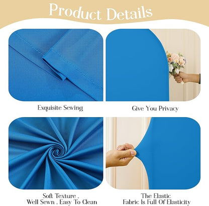 Blue Arch Backdrop Cover Set of 2 Baby Blue Arch Cover 7.2 and 6ft Wedding Arch Cover Stretchy Backdrop Bridal Baby Shower Birthday Party Arches Stand Covers Spandex