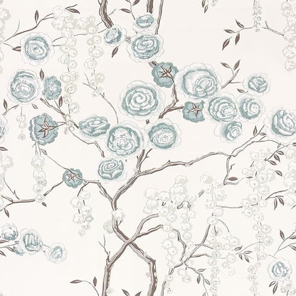Orainege Blue Peony Floral Wallpaper Peel and Stick Wallpaper Floral Contact Paper Self Adhesive Removable Wall Paper for Bedroom Bathroom Decorative 17.7"x118.1"