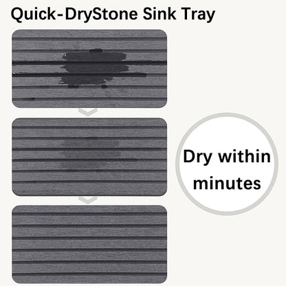 Set of 4 Water Absorbent Diatomite Coasters, Diatomaceous Earth Kitchen Soap Dish, Bathroom Trays, Water Absorbing Stone Used for Hand Soaps & Plants & Toiletries in The Modern Home