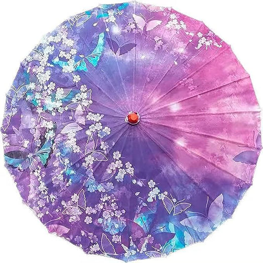 Chinese Japanese Handmade Parasol Umbrella,Asian Decoration DIY Art Dance Classical Umbrella for Wedding Parties Photography Costumes Cosplay