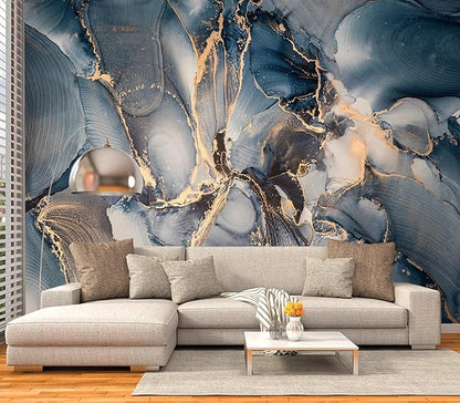 Cliouar-Shining Golden Texture imitating Marble Cutting Peel and Stick 137" x 102"